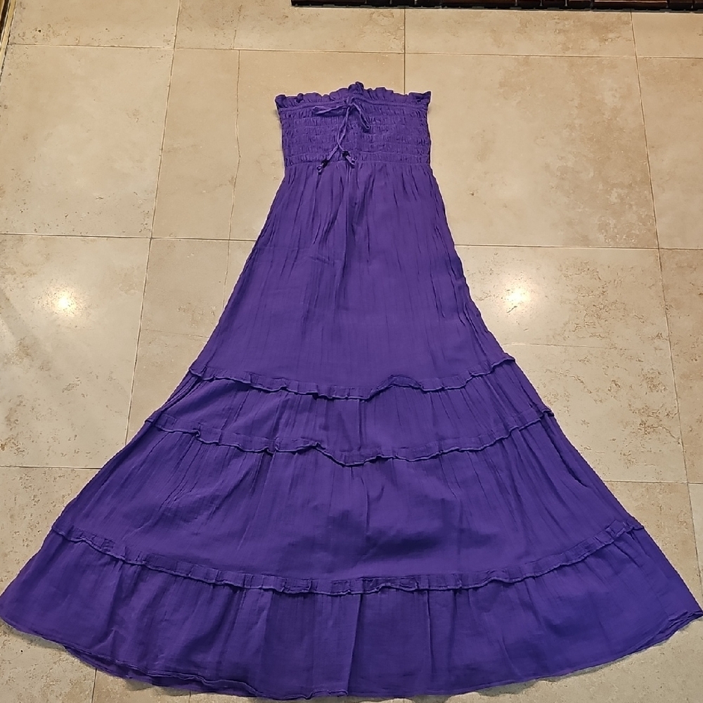GAP Purple Maxi Dress Elegant Flowing Silhouette